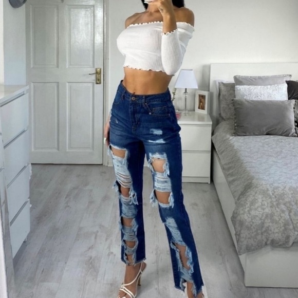 Denim - FINALPRICE HPx6 ExtremeRip Distress Boyfriend Jean